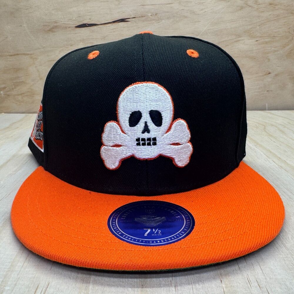 NEW Sioux City Ghosts Ebbets Field Flannels DNA Fitted Cap Hat Black sz 7 1/2